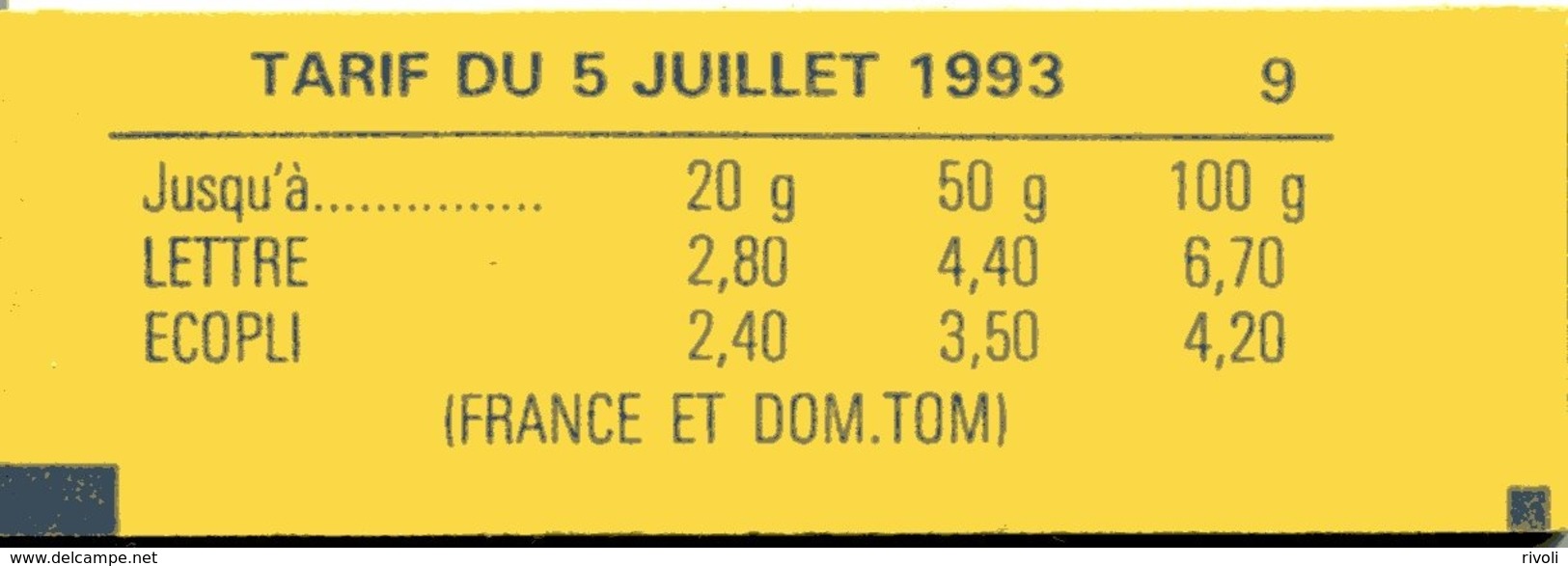 CARNET NEUF  - 1993  N° YVERT 1503 ( 7 TIMBRES + 0.7 COMPLEMENT ) Neuf **  MNH - Altri & Non Classificati