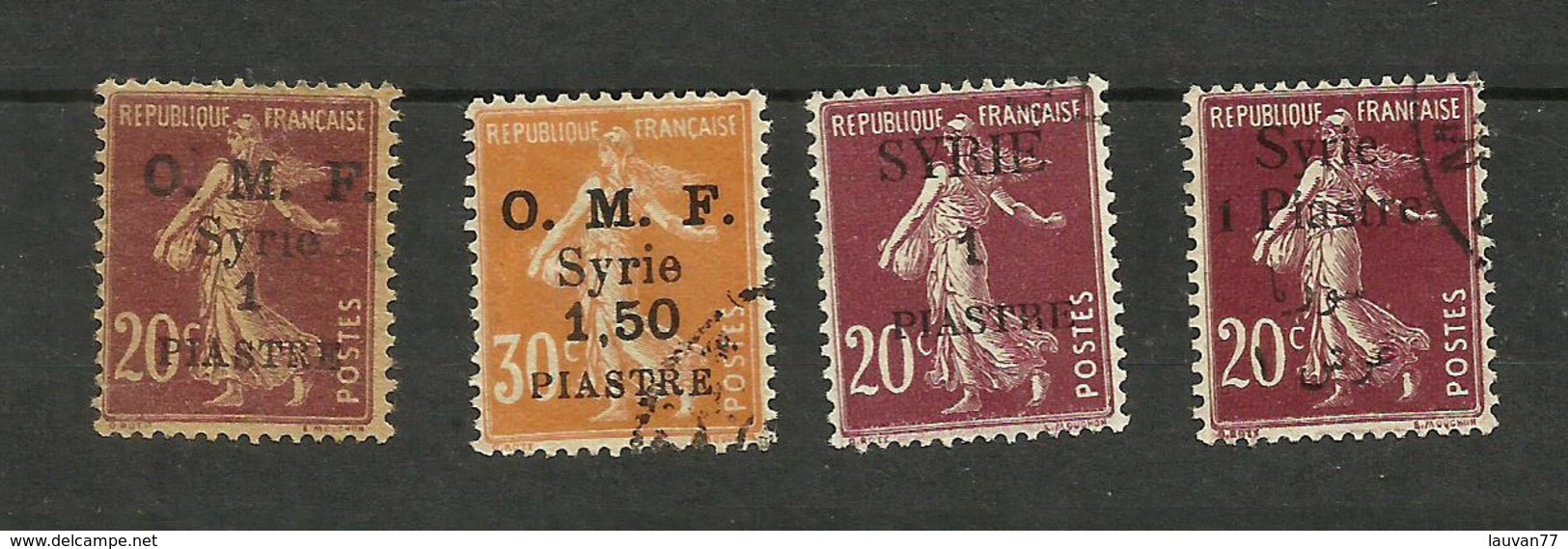 Syrie N°60, 62, 109, 130 Cote 3.50 Euros - Oblitérés