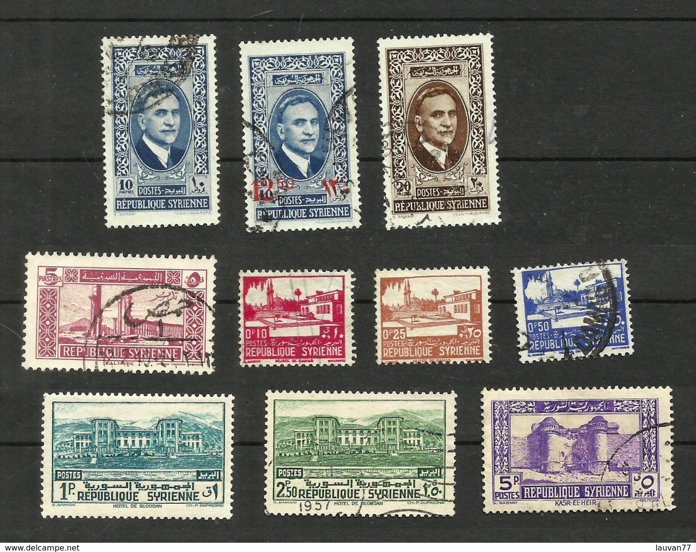 Syrie N°246A, 247 à 250, 252 à 254, 256, 257 Cote 6.50 Euros - Used Stamps