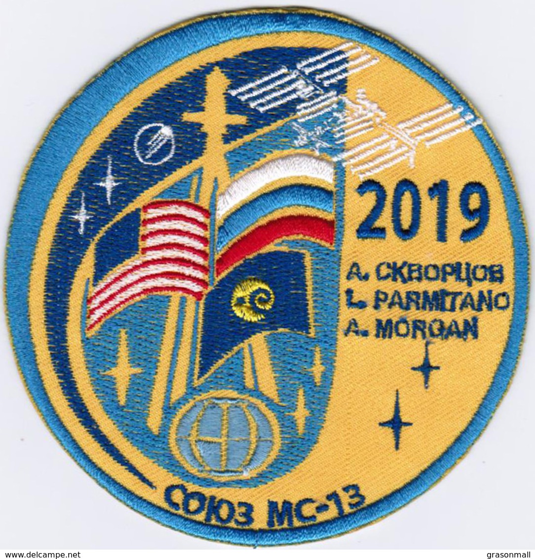 Human Space Flights Soyuz MS-13 Cliff Russia Energia Embroidered Patch - Patches