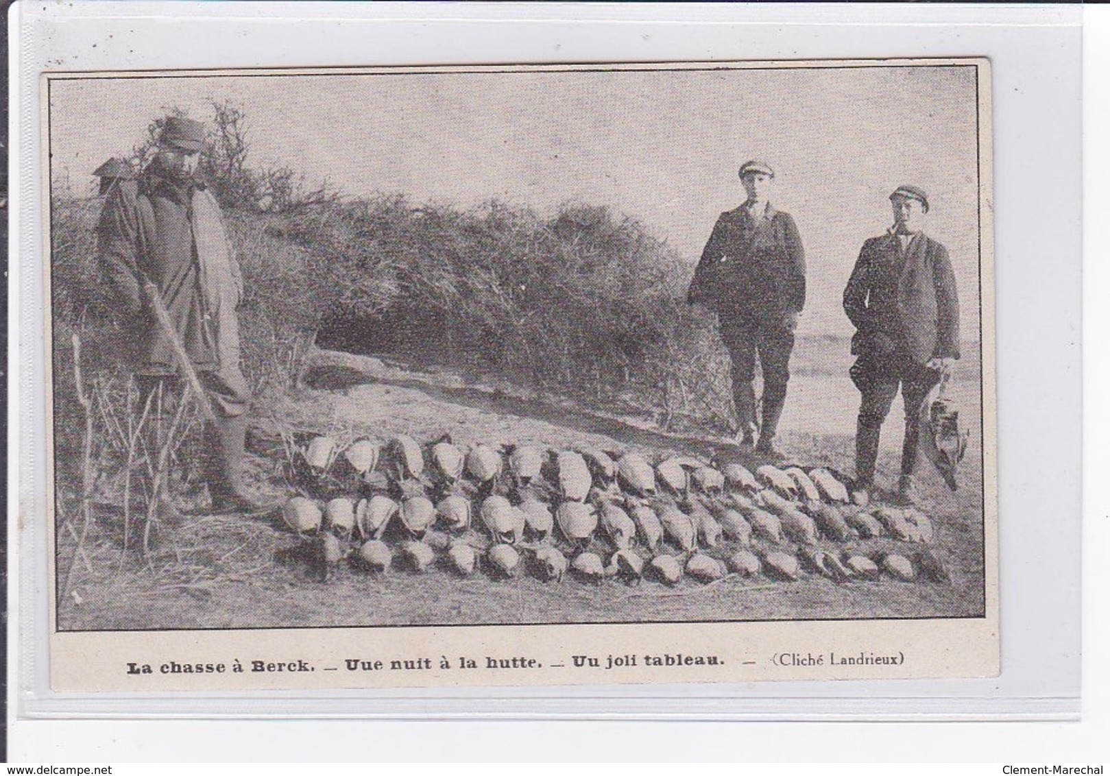 BERCK : Une Nuit A La Hutte - Un Joli Tableau (chasse) - Très Bon état - Berck