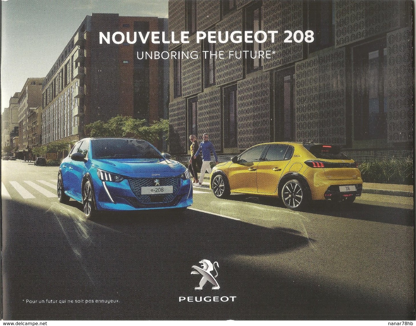 Dépliant Publicitaire Avec Carte Holographique Pour La Nouvelle Peugeot 208 - Other & Unclassified