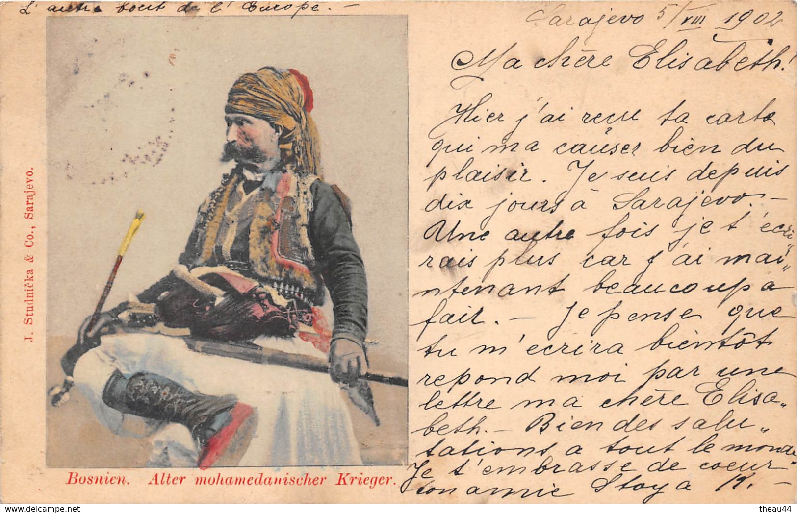 ¤¤   -  BOSNIE  -  BOSNIEN   -  Alter Mohamedanischer Krieger   -  Oblitération En 1902  -  ¤¤ - Bosnia Erzegovina