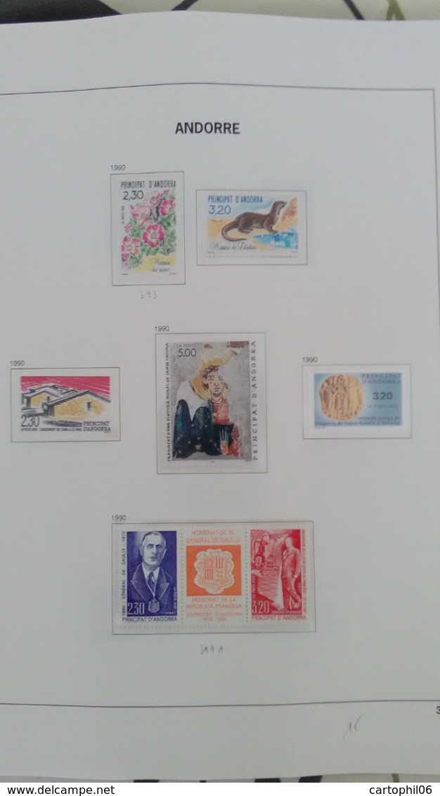 - COLLECTION TIMBRES NEUFS ** / * ANDORRE 1931 / 2013 EN ALBUM DAVO - Cote 1570 EUR -