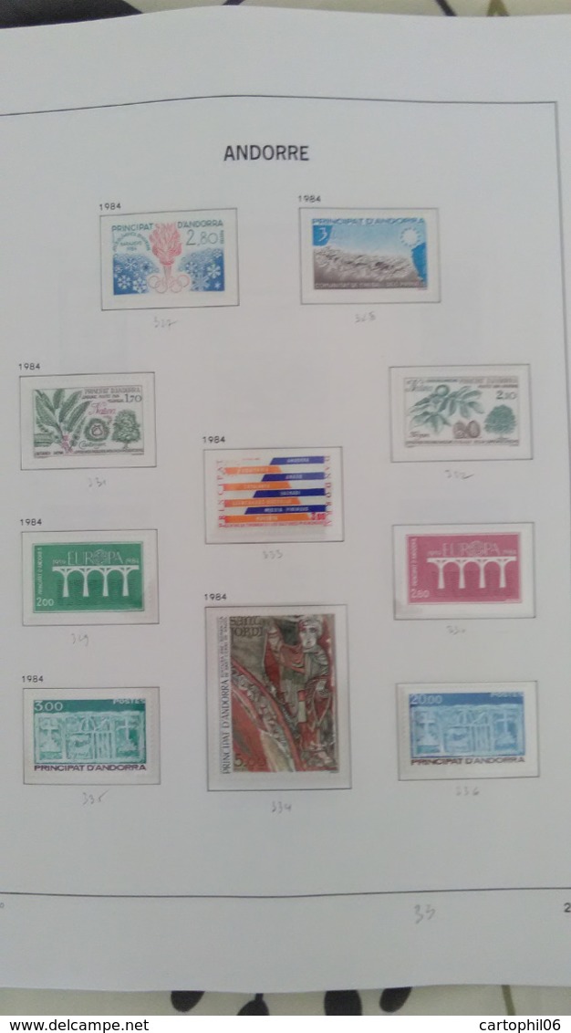 - COLLECTION TIMBRES NEUFS ** / * ANDORRE 1931 / 2013 EN ALBUM DAVO - Cote 1570 EUR -