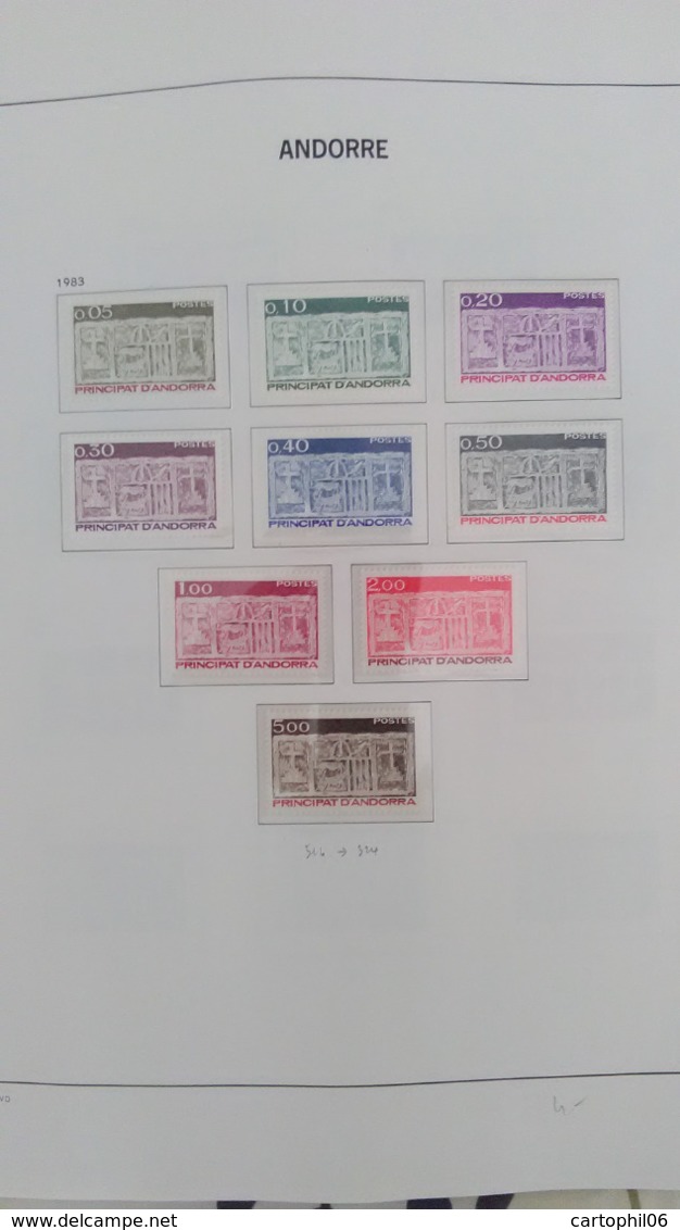 - COLLECTION TIMBRES NEUFS ** / * ANDORRE 1931 / 2013 EN ALBUM DAVO - Cote 1570 EUR -