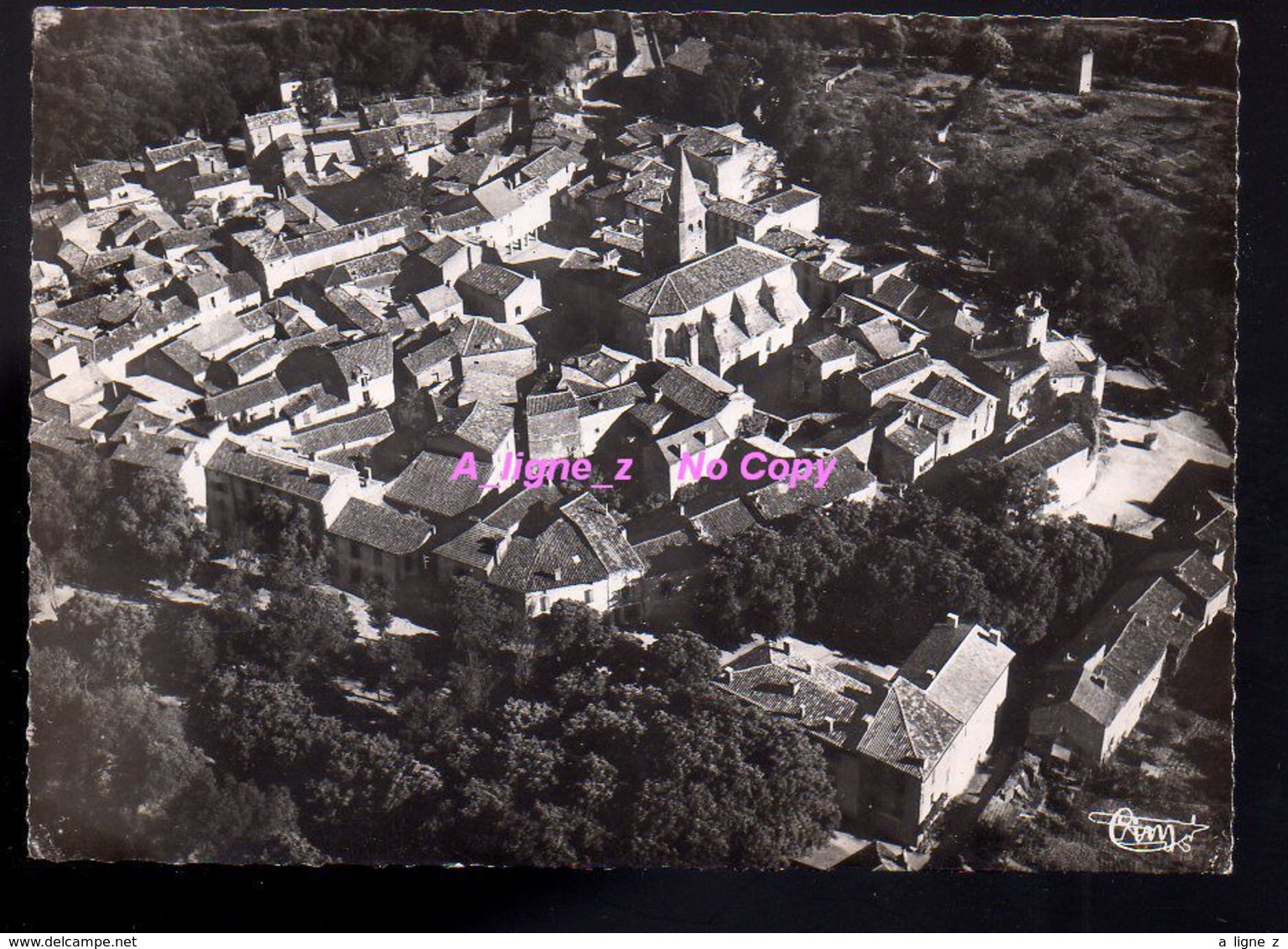 REF 380 : CPSM 81 MONESTIES SUR CEROU Vue Aérienne - Monesties