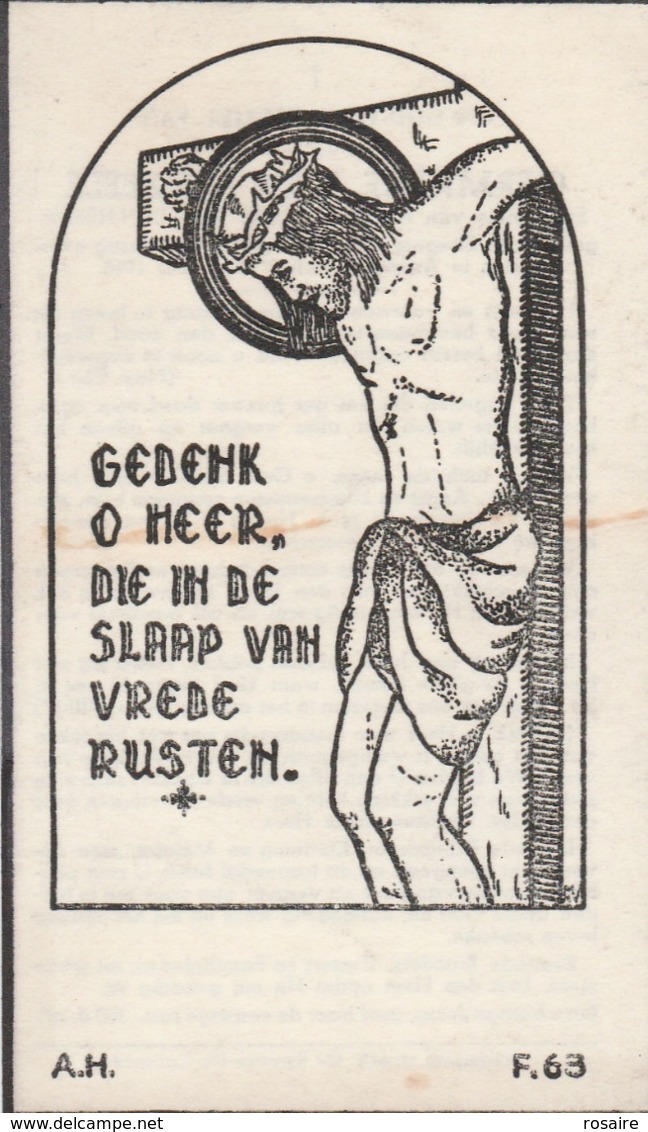 Prentje Van Herzeele-elsegem 1904-anzegem 1948 - Images Religieuses