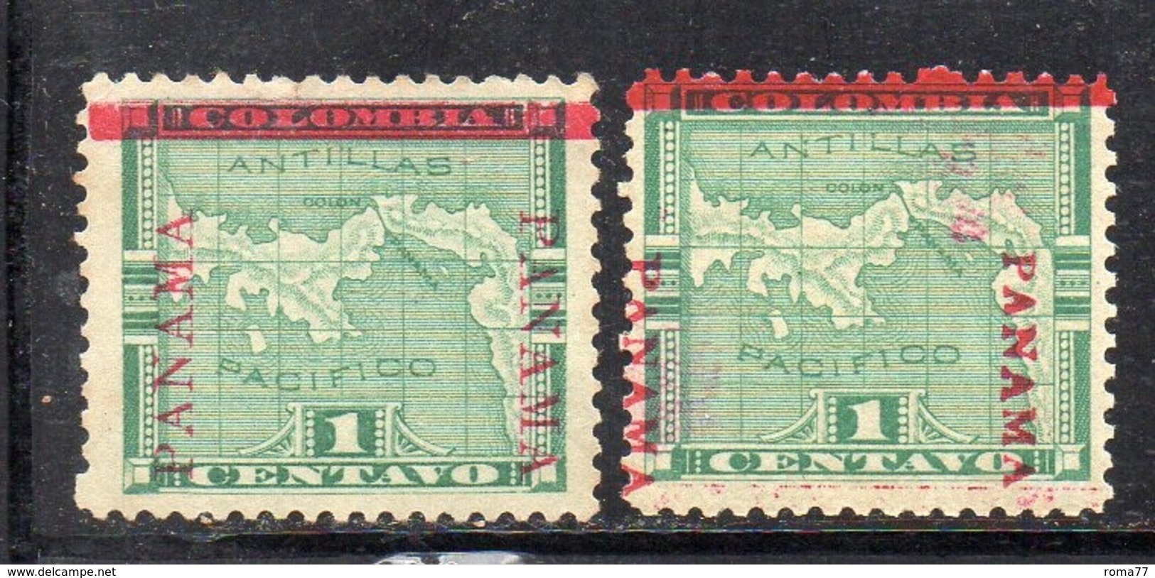 APR384 - PANAMA 1903 , Yvert N. 13A+B Nuova Senza Gomma (2380A) - Panama