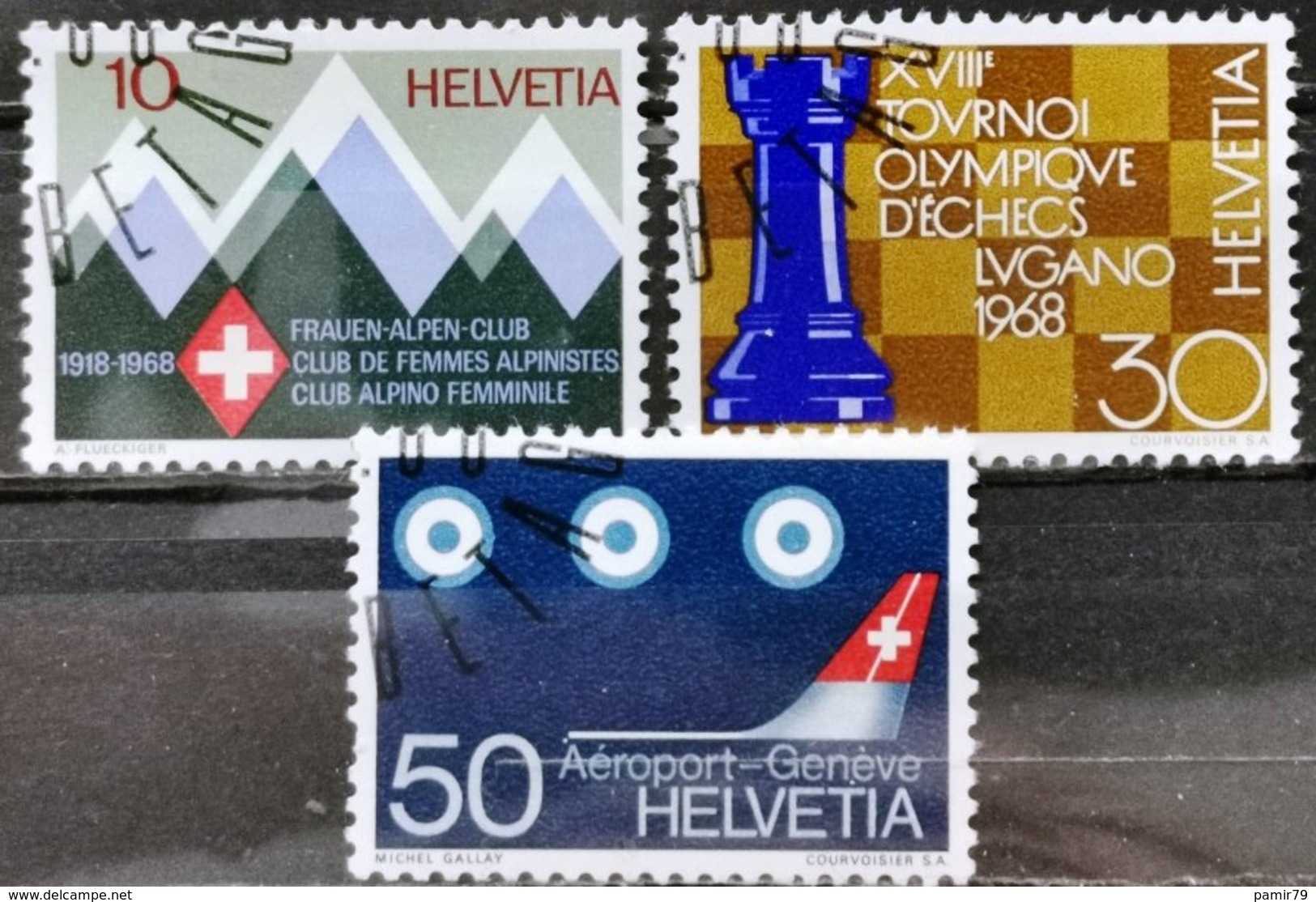 1968 Helvetia Werbemarken ET-Stempel MiNr: 870-873 - Sonstige & Ohne Zuordnung
