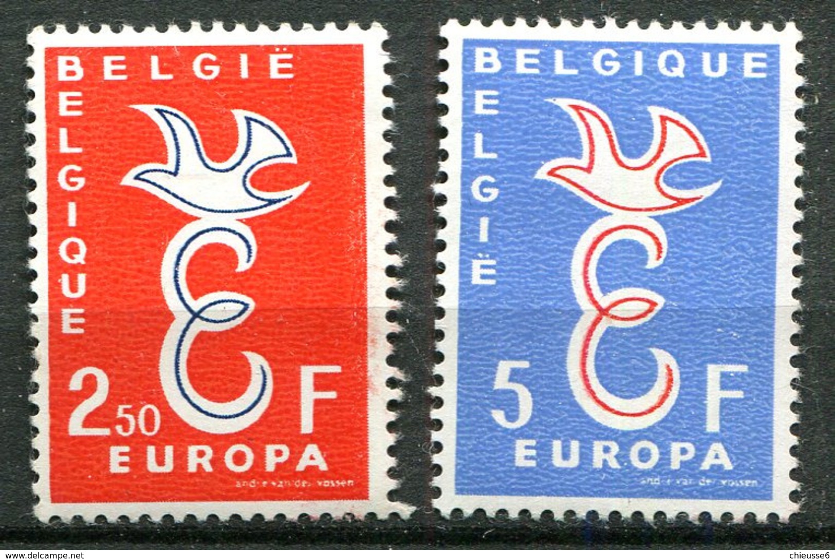 Belgique ** N° 1064/65- Europa 58 - 1958