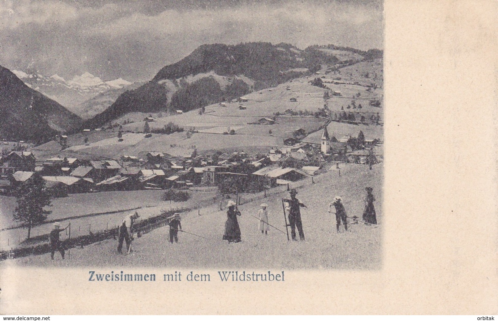 Zweisimmen * Wildstrubel, Leute, Gebirge, Alpen  * Schweiz * AK894 - Trub