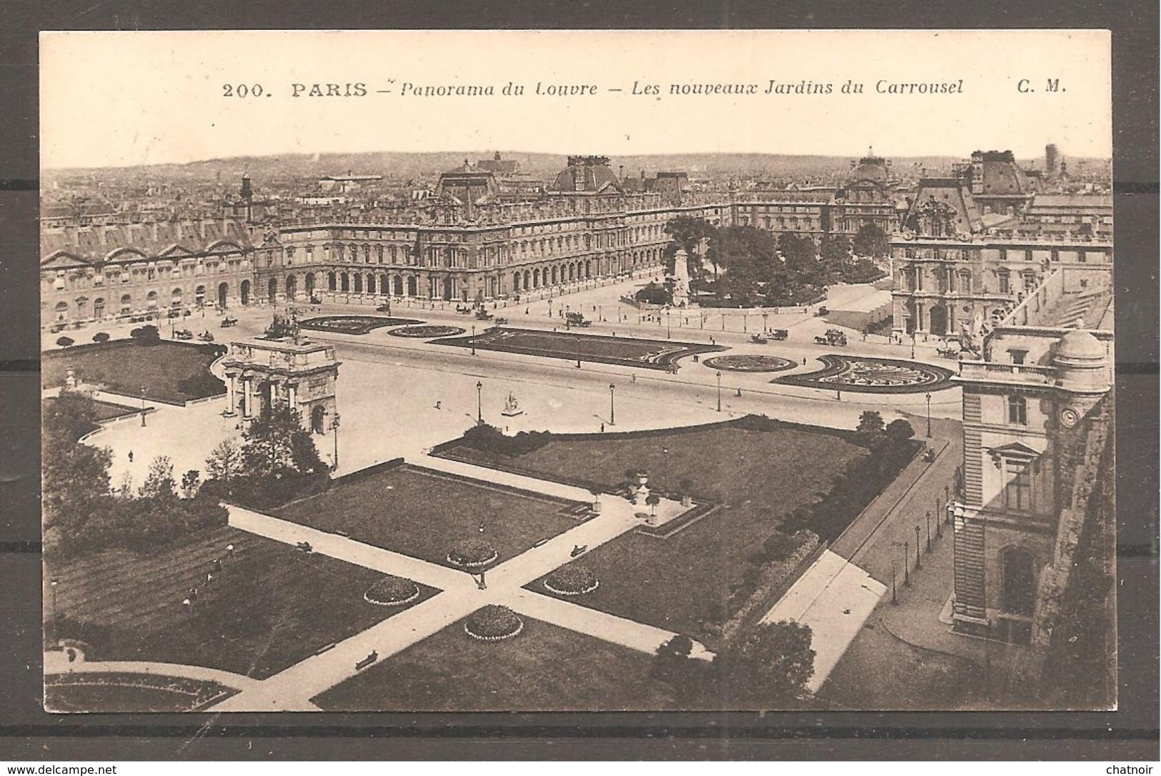 Carte Postale  De PARIS  Panorama Du Louvre  Avec 10c Semeuse  De  Bord De Carnet Pour La Roumanie - 1906-38 Semeuse Camée