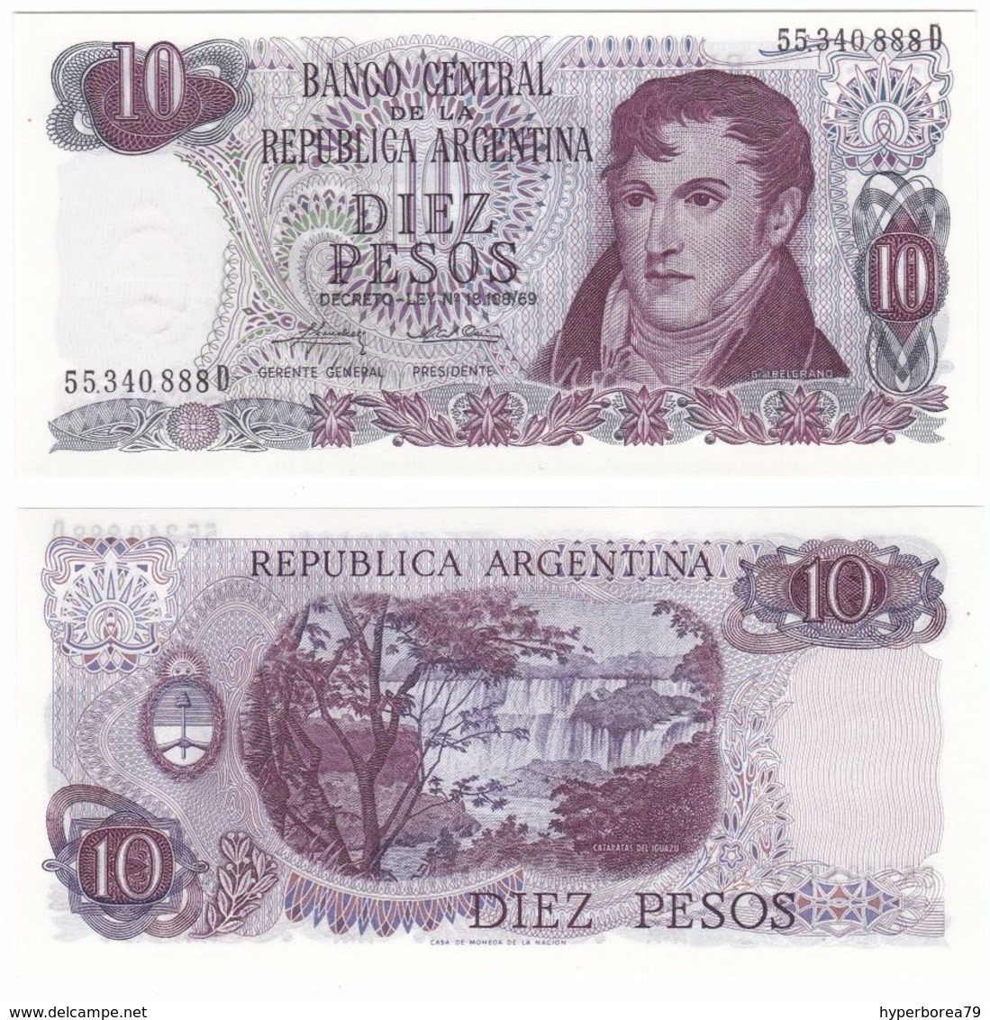 Argentina P 295 - 10 Pesos 1973 1976 - AUNC - Argentina