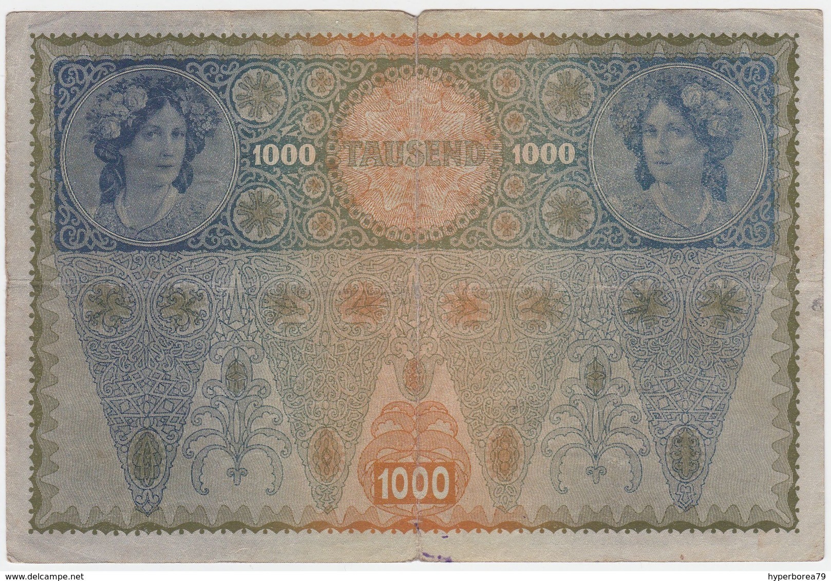 Austria P 61 - 1000 1.000 Kronen 2.1.1912 ( 1919 ) - Fine - Austria