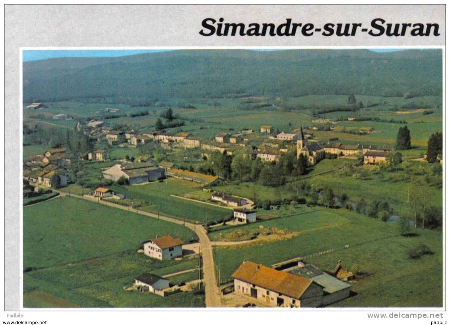Carte Postale 01. Simandre-sur-Suran  Ceyzeriat   Vue D'avion Très Beau Plan - Châtillon-sur-Chalaronne
