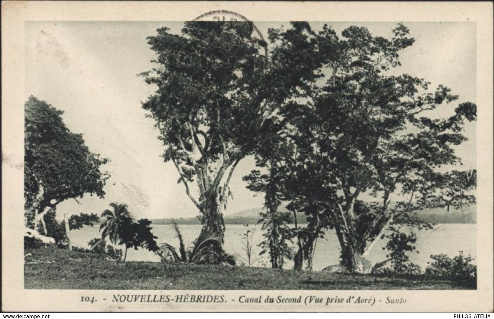 YT 98 Nouvelles Calédonies Rade Nouméa CAD Nouméa 28 Sept 28 CPA Nouvelles Hébrides Canal Second Santo Prise D'Aoré - Covers & Documents