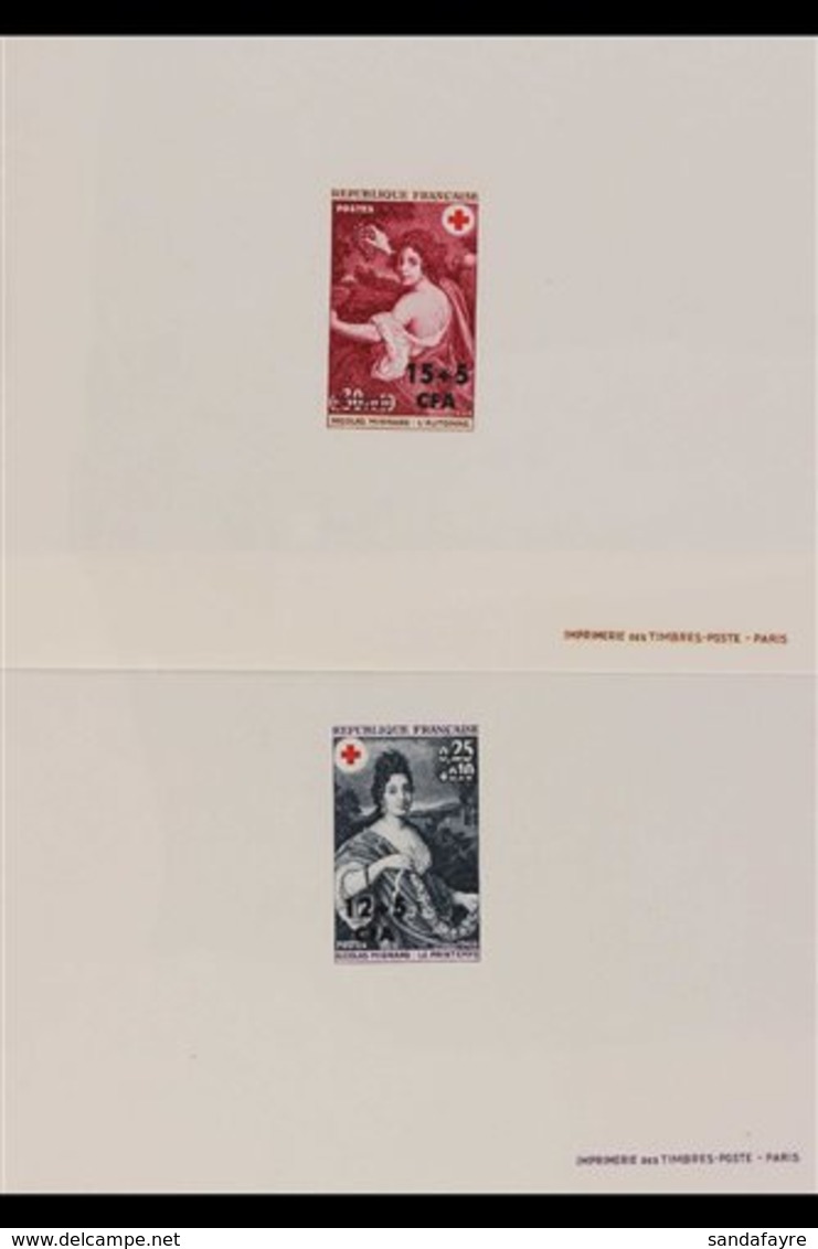 RED CROSS  1968 REUNION Red Cross EPREUVES DE LUXE Complete Set, Yvert 381/82, Very Fine & Fresh Condition. (2 Epreuves) - Non Classificati