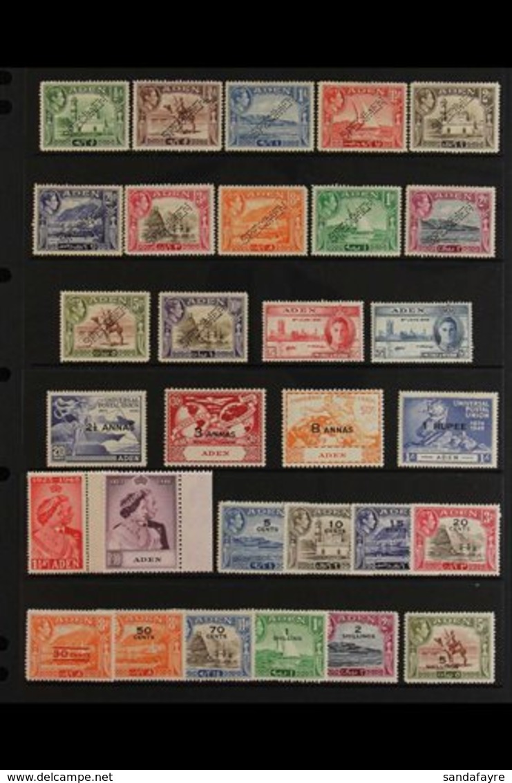 1937-1966 VERY FINE MINT COLLECTION.  An ALL DIFFERENT Collection, Much Being Never Hinged Mint Presented Chronologicall - Aden (1854-1963)