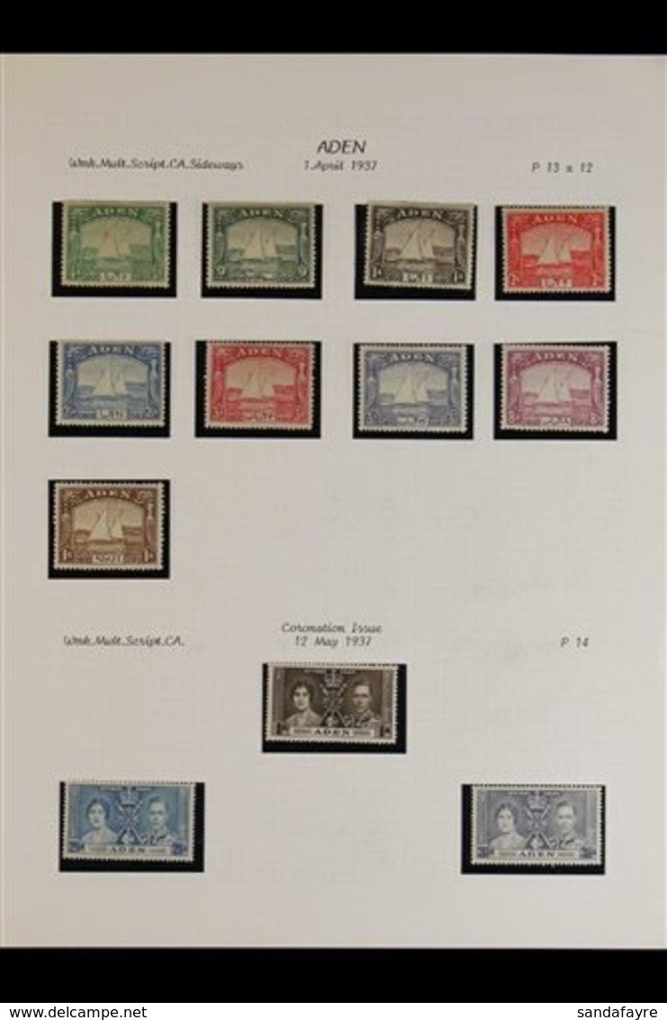 1937-63 VERY FINE MINT COLLECTION  An Attractive Collection, Almost Complete For Basic KGVI Issues, 1937 Dhows Complete  - Aden (1854-1963)