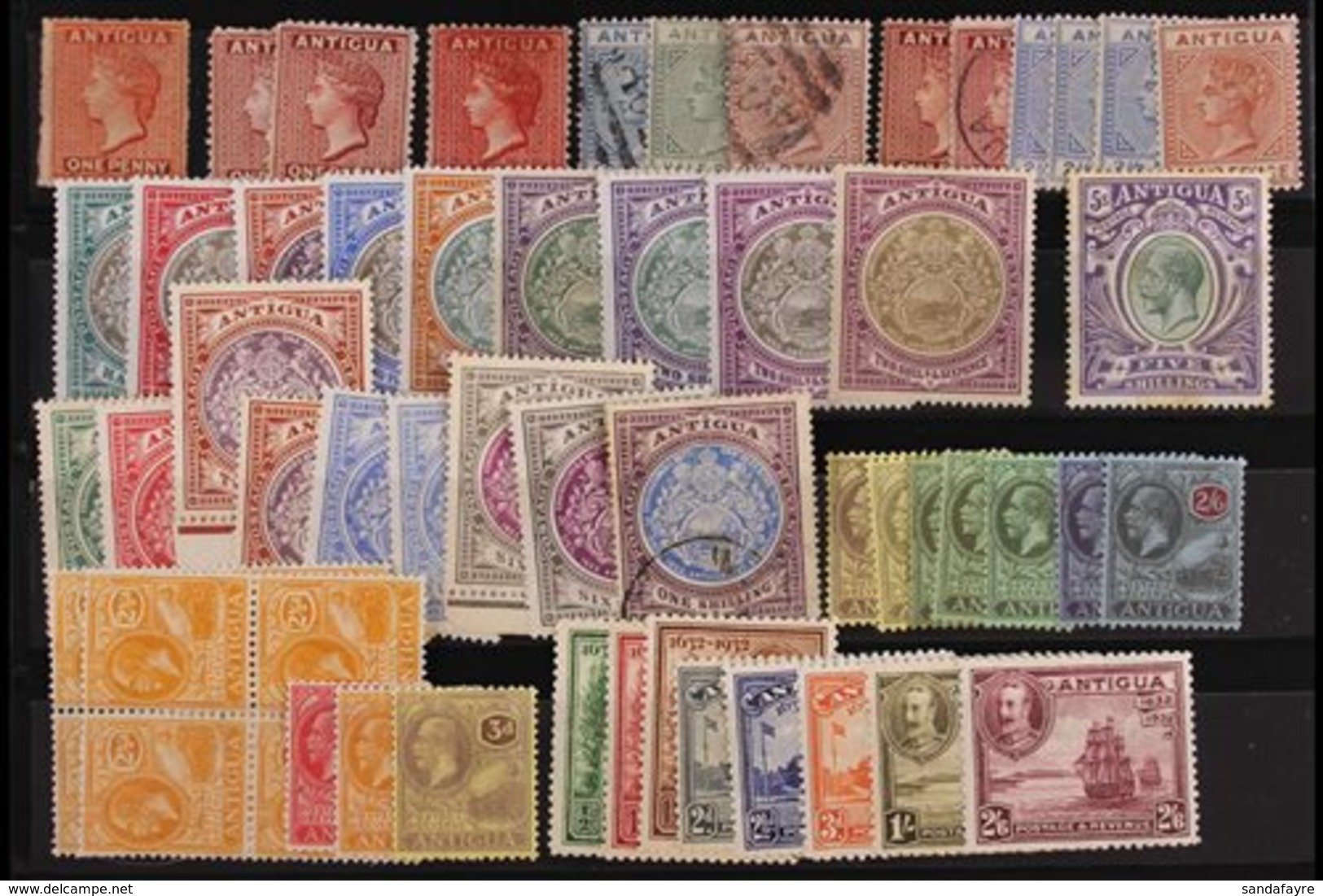 1863-1932 MOSTLY MINT ASSEMBLY  On A Stock Card, Includes 1863-67 1d Vermilion Unused, 1872 1d (x3, Two Mint And One Wmk - Altri & Non Classificati