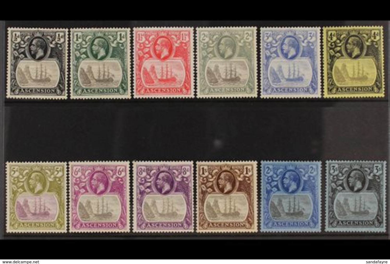 1924-33  Complete Set, SG 10/20, Fine Mint, Very Fresh. (12 Stamps) For More Images, Please Visit Http://www.sandafayre. - Ascension