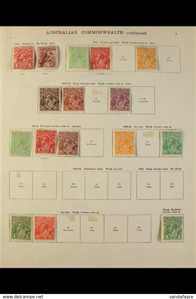 1913-1935 ALL DIFFERENT MINT COLLECTION CAT £1000+  Presented On "New Ideal" Printed Pages With "Specimen" Opt'd And Use - Other & Unclassified