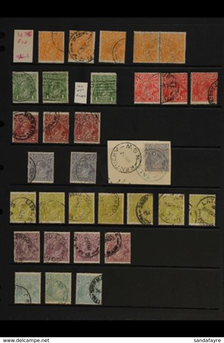 1913-1936 IMPRESSIVE KGV "HEADS" USED COLLECTION.  An Extensive Collection With A Degree Of Specialization With Many Sha - Altri & Non Classificati