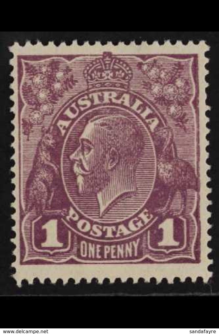 1918  1d Violet KGV Head With 'RA' JOINED Variety, SG 57f, Very Fine Mint, Fresh. For More Images, Please Visit Http://w - Altri & Non Classificati