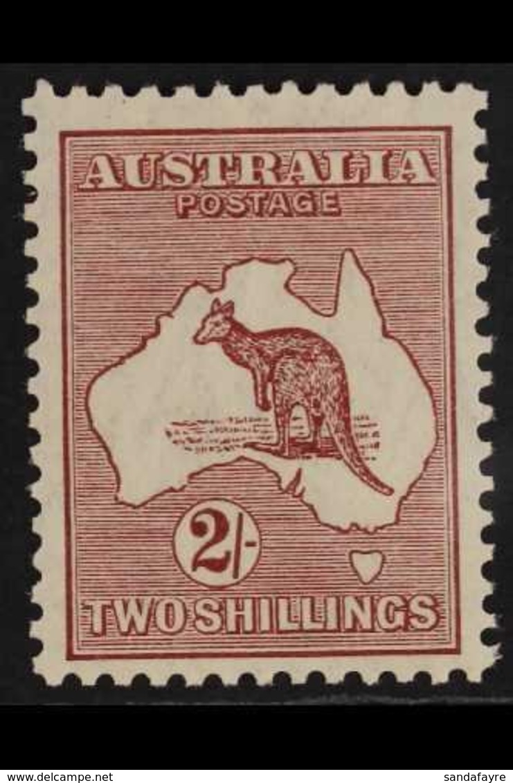 1929-30  2s Maroon Roo, SG 110, Fine Mint, Very Fresh. For More Images, Please Visit Http://www.sandafayre.com/itemdetai - Other & Unclassified