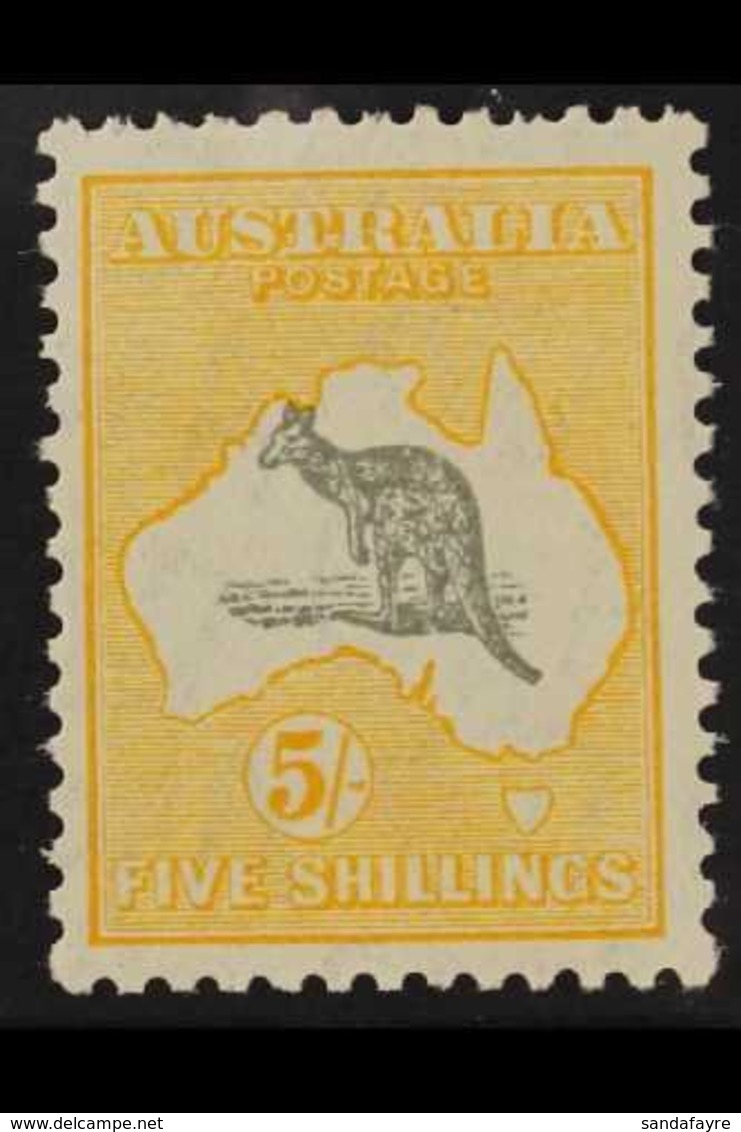 1931  5s Grey And Yellow, Wmk Crown Cof A, SG 135, Very Fine Mint. For More Images, Please Visit Http://www.sandafayre.c - Other & Unclassified