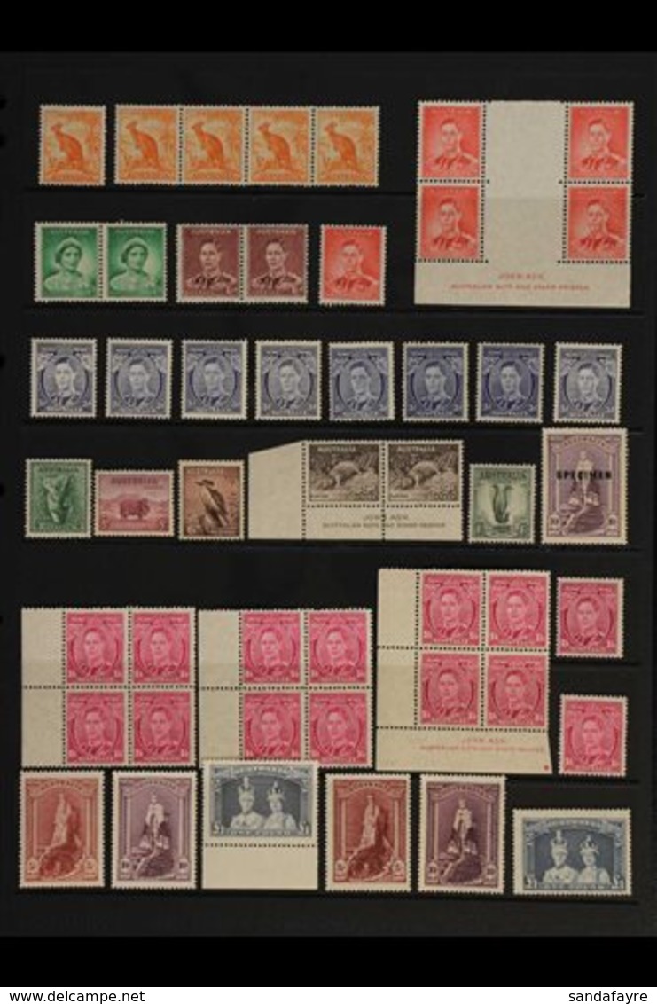 1937-52 INTERESTING KGVI MINT /NHM COLLECTION.  A Delightful Collection Of From This Reign With Multiples, Imprint Block - Sonstige & Ohne Zuordnung