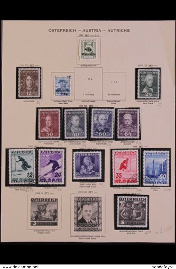 1935 - 7 SMALL COLLECTION - MOSTLY SETS  Useful Mint And Used Range Including 1935 Marshals Set Mint, 1936 Skiing Set Us - Altri & Non Classificati