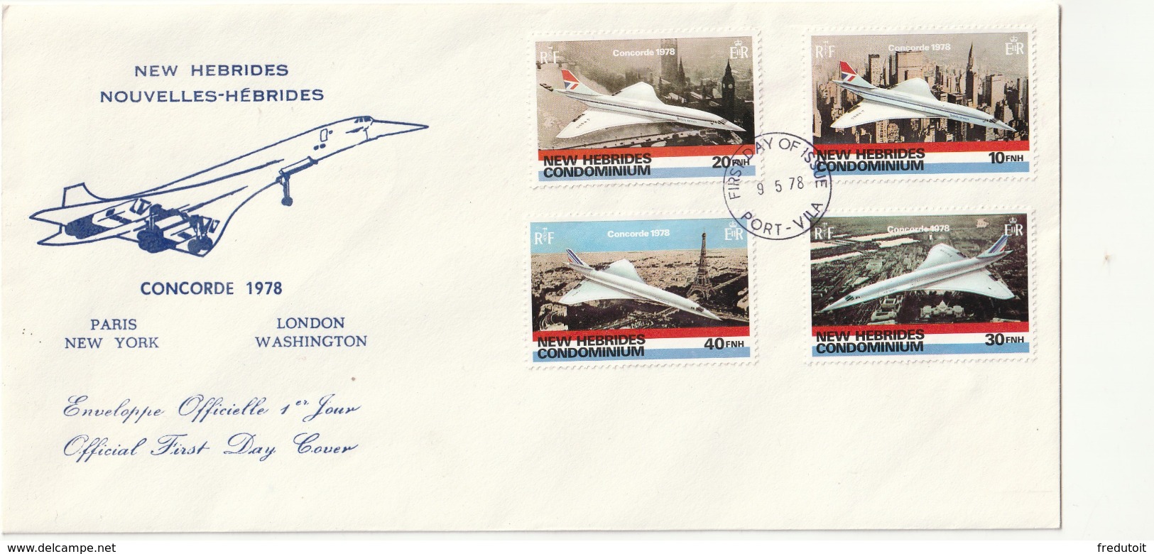 FDC - New Hebrides - 1978 - CONCORDE - FDC