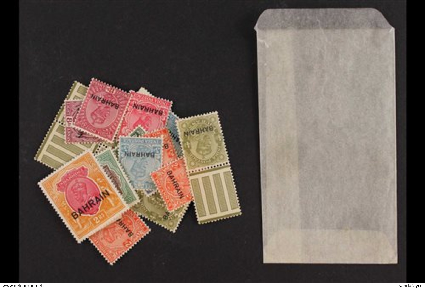 1933-37 NEVER HINGED MINT RANGE IN A PACKET  Includes 3a X2, 4a X6 Incl A Top Marginal Block Of Four, 8a, 12a, 1r, And 2 - Bahrain (...-1965)