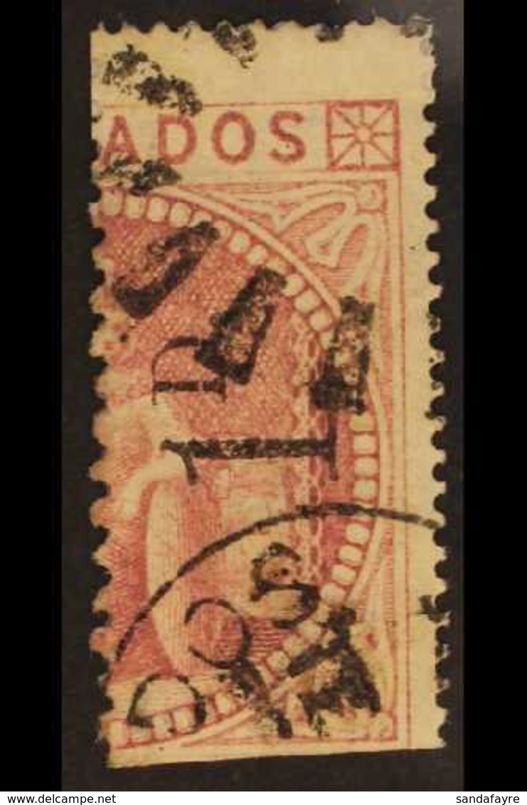 1878  1d On Half 5s Dull Rose, Type 3a Surcharge, SG 86, Fine Used. For More Images, Please Visit Http://www.sandafayre. - Barbados (...-1966)