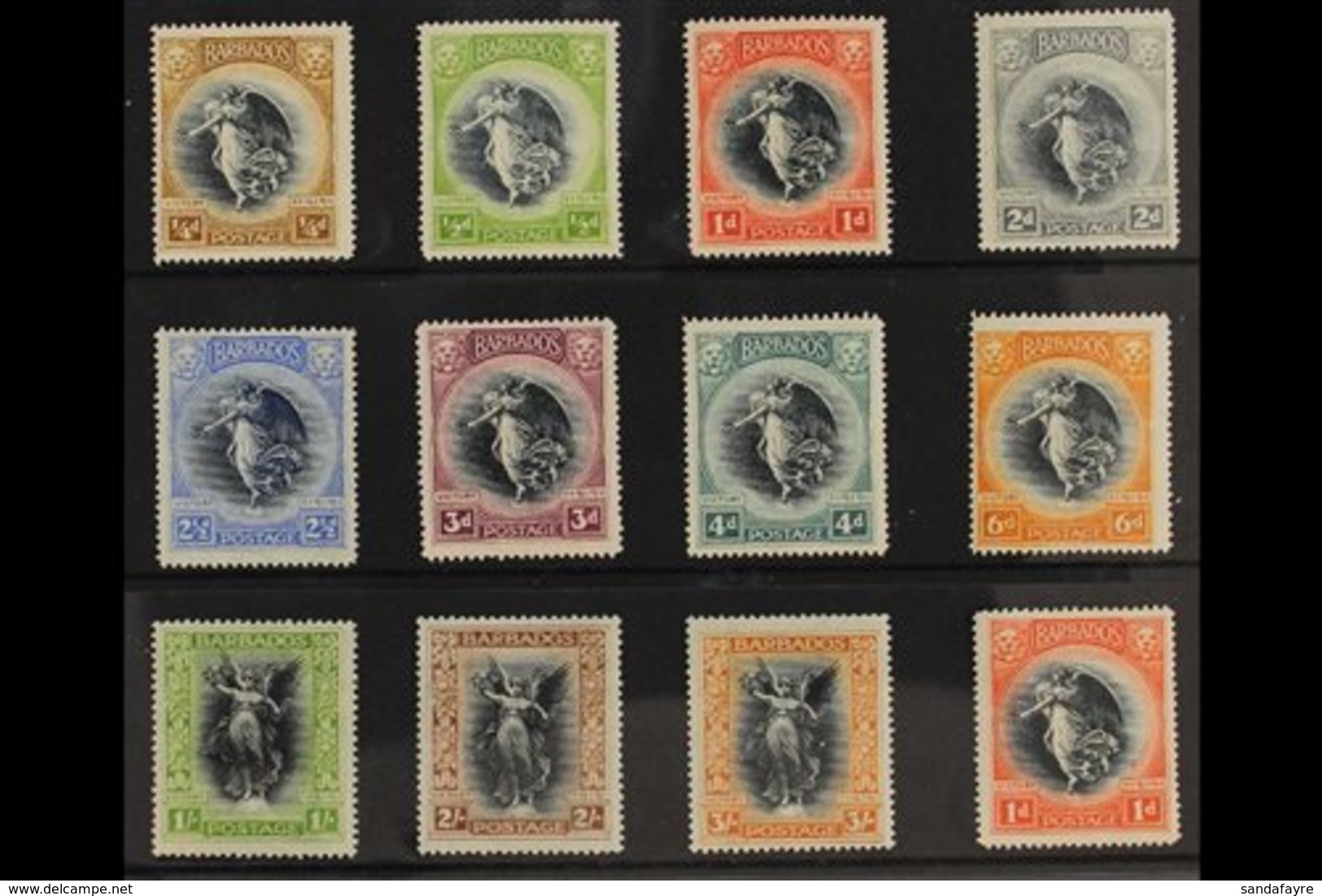 1920-21  Victory Complete Set, SG 201/12, Fine Mint, Very Fresh. (12 Stamps) For More Images, Please Visit Http://www.sa - Barbados (...-1966)