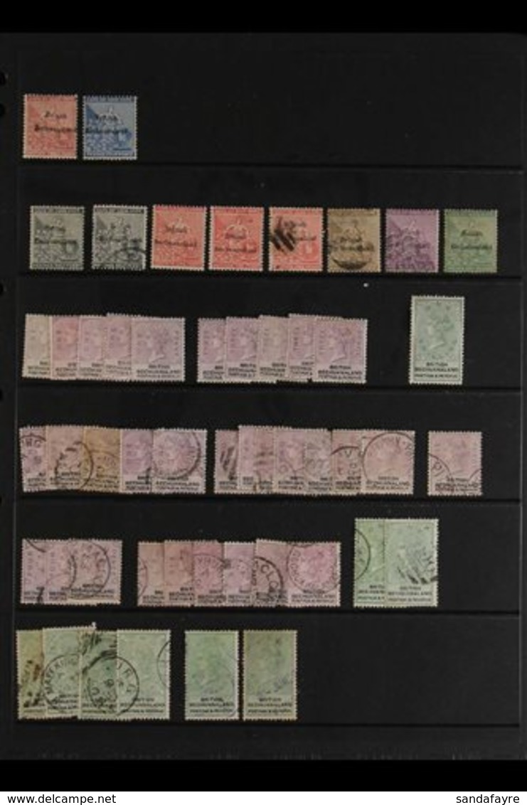 1885-1891 INTERESTING ASSEMBLY  On Stock Pages, Mint And Used Stamps, Includes 1885-87 Overprints Wmk CA 3d Mint, Wmk CC - Other & Unclassified