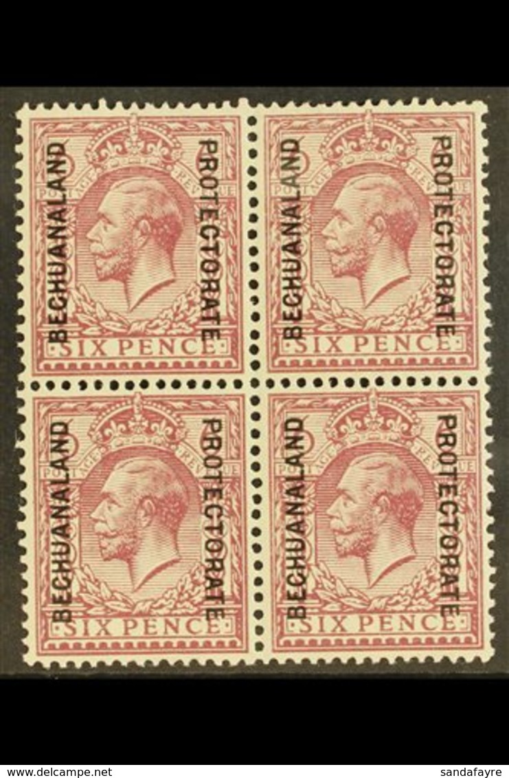 1925-27  6d Purple Overprint Ordinary Paper, SG 97, Very Fine Mint (three Stamps Are NHM) BLOCK Of 4, Very Fresh. (4 Sta - Sonstige & Ohne Zuordnung