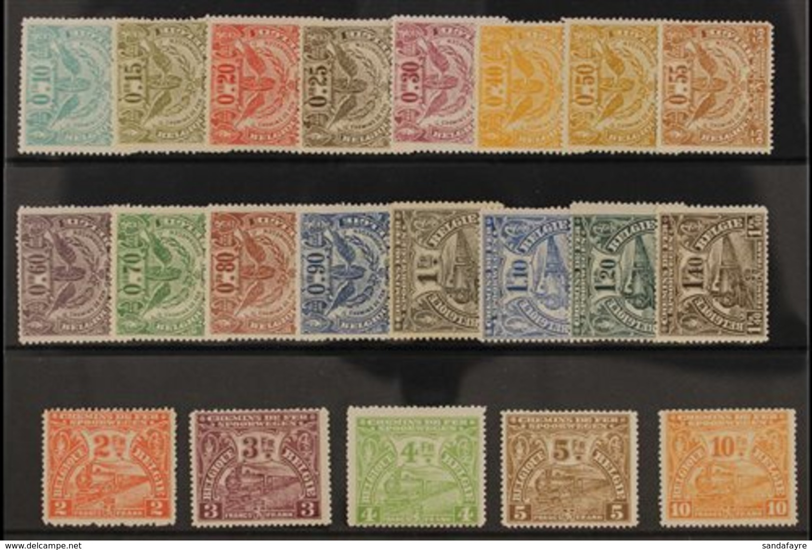 RAILWAY PARCEL STAMPS  1920 Complete Set, Mi 79/99, SG P259/279, Good Mint (21 Stamps). For More Images, Please Visit Ht - Other & Unclassified