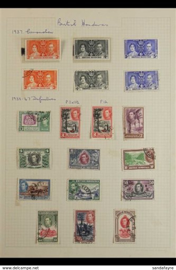 1913-1972 MINT & USED COLLECTION  Presented Somewhat Haphazardly On A Variety Of Album Pages. Includes A Small KGV Range - British Honduras (...-1970)