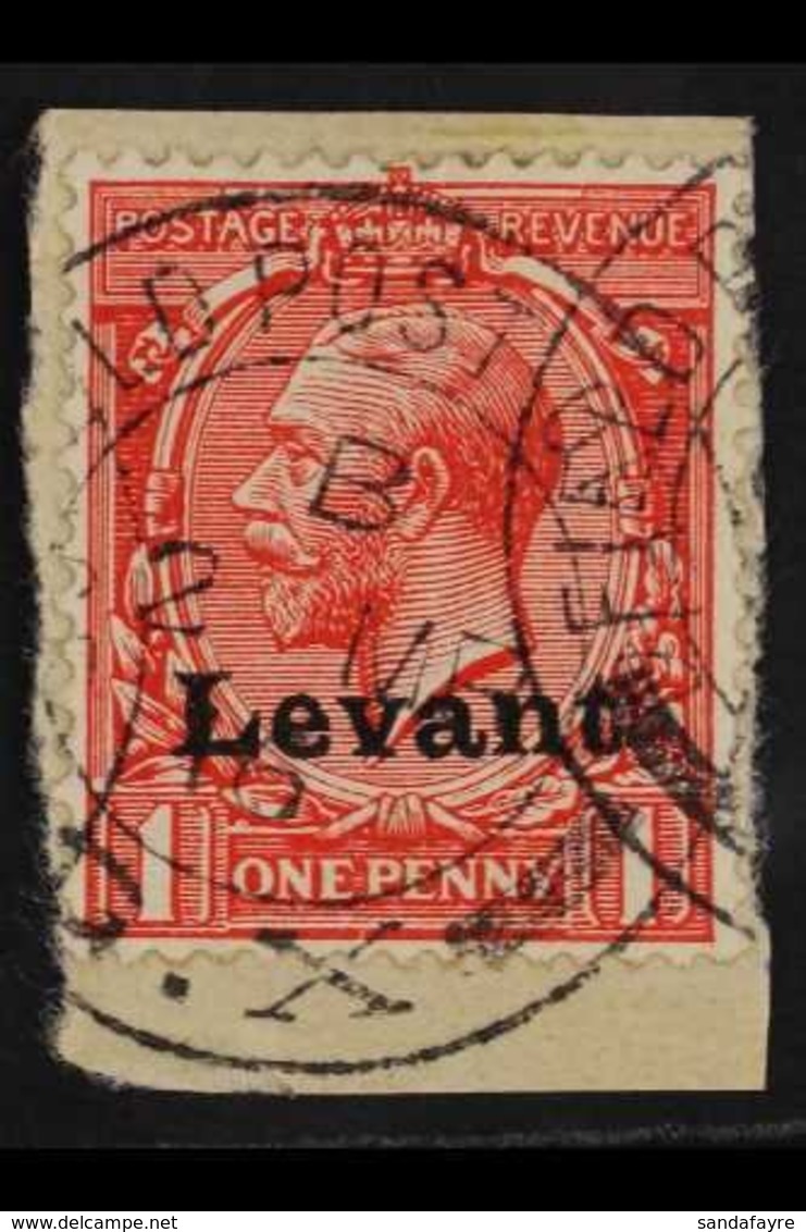 SALONICA  1916 1d Scarlet, SG S2, Very Fine Used On Small Piece. Scarce. For More Images, Please Visit Http://www.sandaf - Levant Britannique