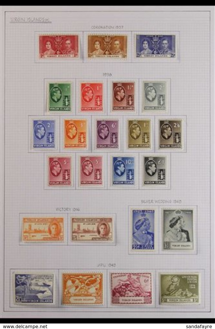 1937-52 KGVI MINT COLLECTION  A Complete "Basic" Collection From Coronation To The 1952 Pictorial Set, SG 107/47, Very F - British Virgin Islands