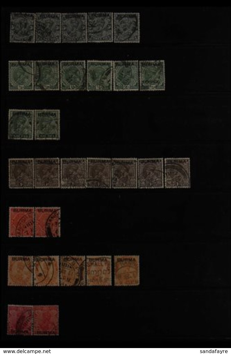 1937-1980 MINT & USED RANGES  With Light Duplication On Stock Pages, Includes 1937 Opts To 2r & 5r Used, 1938-40 To 2r M - Burma (...-1947)