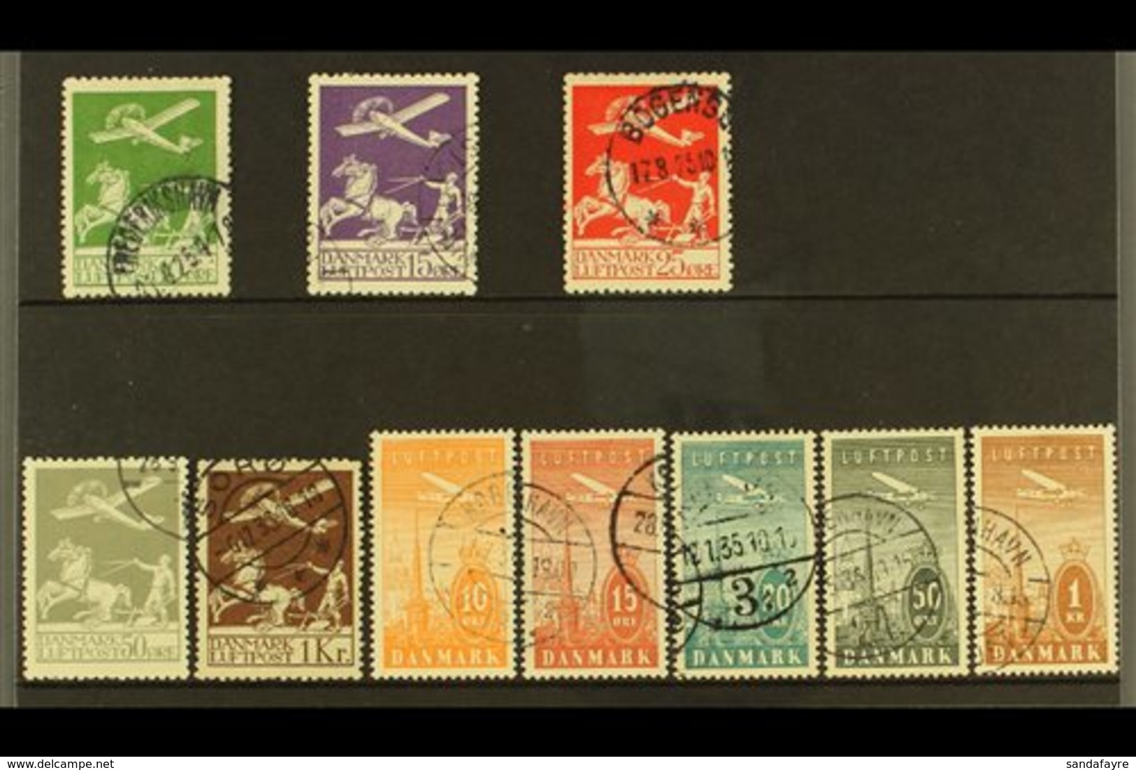 1925-34 USED AIR POST COLLECTION  A Complete Range Including 1925 Set (Mi 143/45), 1929 Set (Mi 180/81) & 1934 Set (Mi 2 - Other & Unclassified