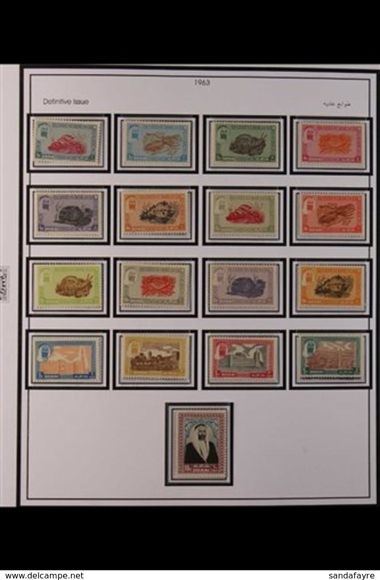 1963-1972 COMPREHENSIVE COLLECTION  A Beautiful ALL DIFFERENT Collection, Mostly Never Hinged Mint, Presented In A Print - Dubai