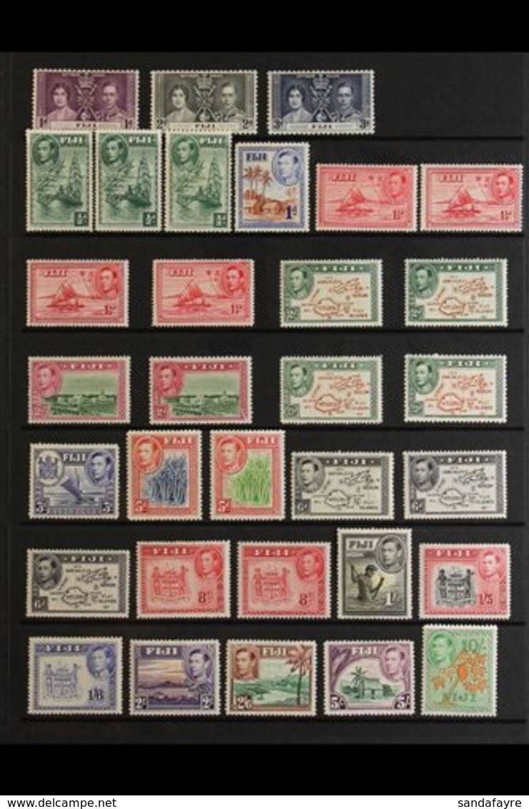 1937-51 COMPLETE MINT COLLECTION.  An Attractive Collection Presented On A Pair Of Stock Pages That Includes A Complete  - Fiji (...-1970)