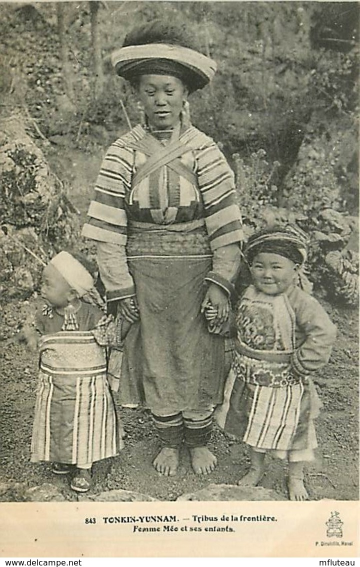 TONKIN   YUNNAN  Femme Meo Et Ses Enfants            INDO,491 - Viêt-Nam