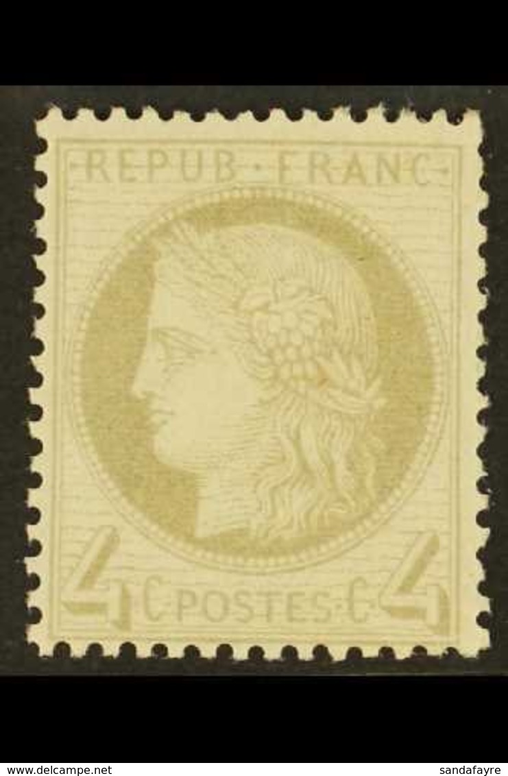 1871-76  4c Grey Ceres (SG 189, Yvert 52), Mint Large Part Gum, A Few Slightly Trimmed Perfs At Top Right, Very Fresh, C - Sonstige & Ohne Zuordnung