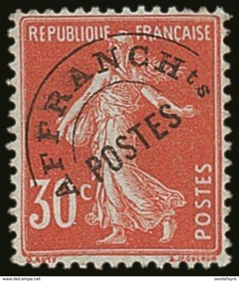 PRECANCELS (PREOBLITERES)  1922-47 30c Red (Sower/full Background), Yvert 58, Never Hinged Mint For More Images, Please  - Altri & Non Classificati